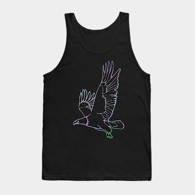 Eagle Bird Animal Wildlife Forest Nature Chrome Graphic Tank Top by Cubebox